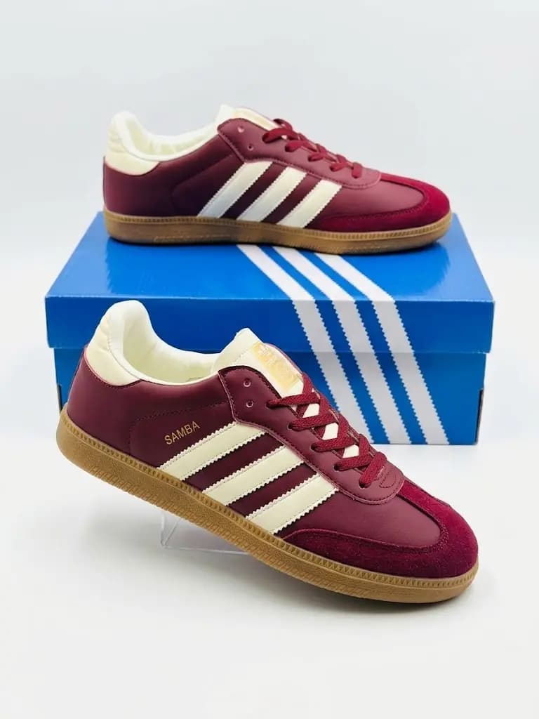 Adidas Samba || Color - Red || Low Neck || Grade - OEM
