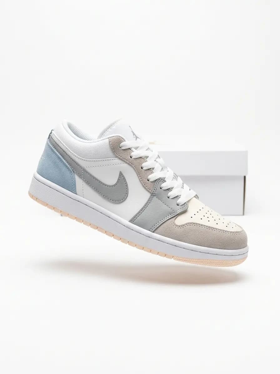 Air Jordan 1 || Color – Blue & Ash || Low Neck || OEM Grade