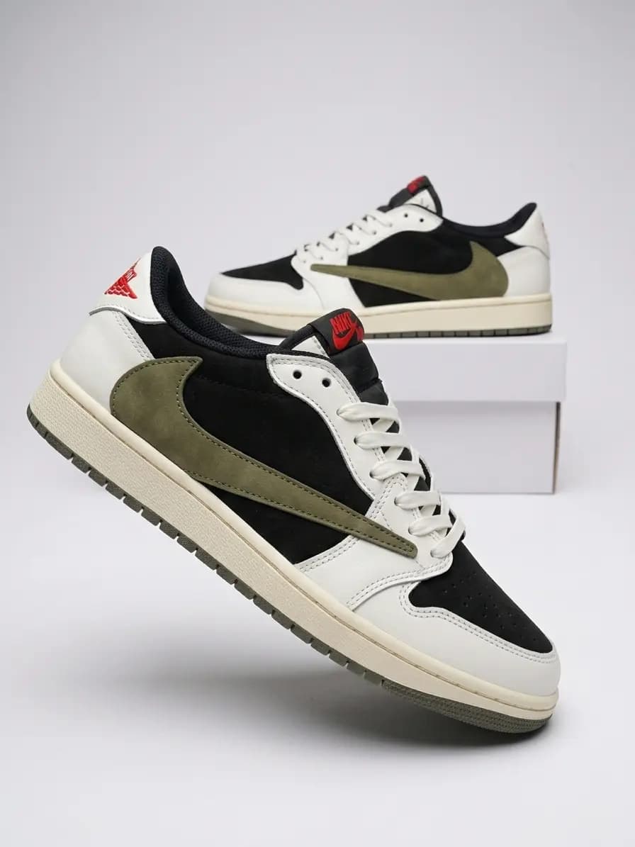 Air Jordan 1 Travis Scott || Low Neck || Color - White & Black || Grade – OEM Superior Premium