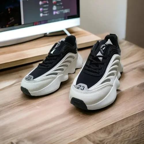 Tom 1988 || Men Sneakers || Color – White & Black || Low Neck || Grade – OEM