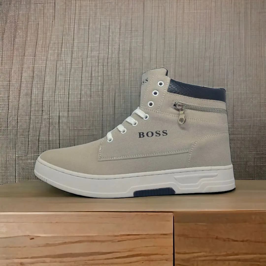 Hugo Boss Men Casual Shoe || Color - Grey || High Neck || Grade 1:1