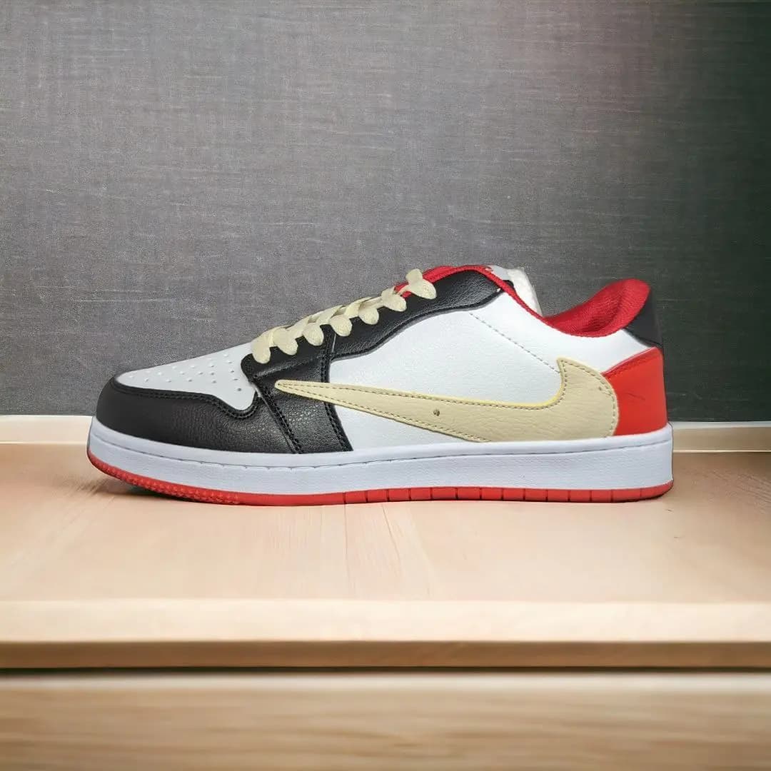 Air Jordan 1 Travis Scott || Low Neck || Color - White , Red & Black || Grade – OEM