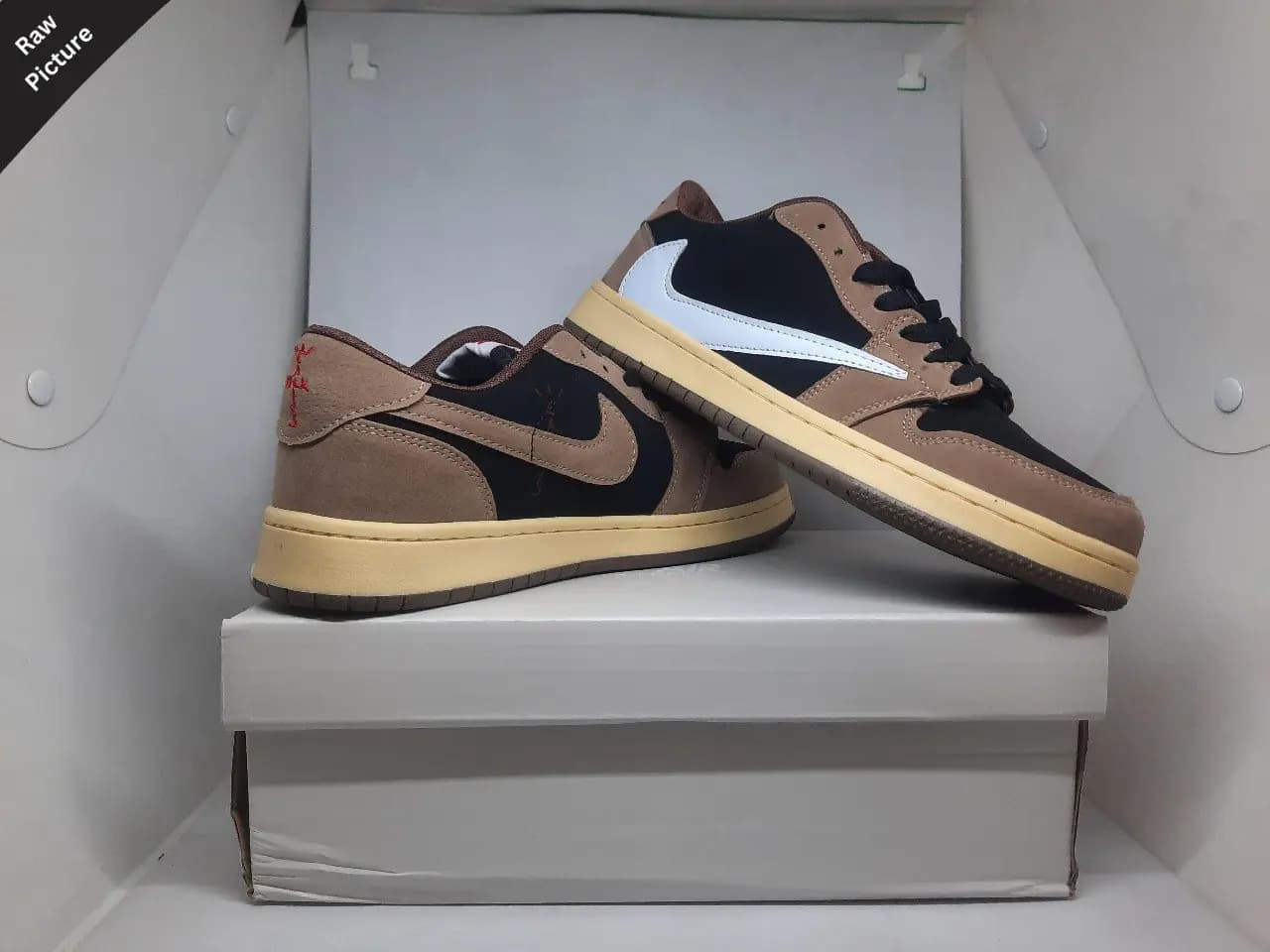 Air Jordan 1 Travis Scott || Low Neck || Color - Brown & Black || Grade – OEM