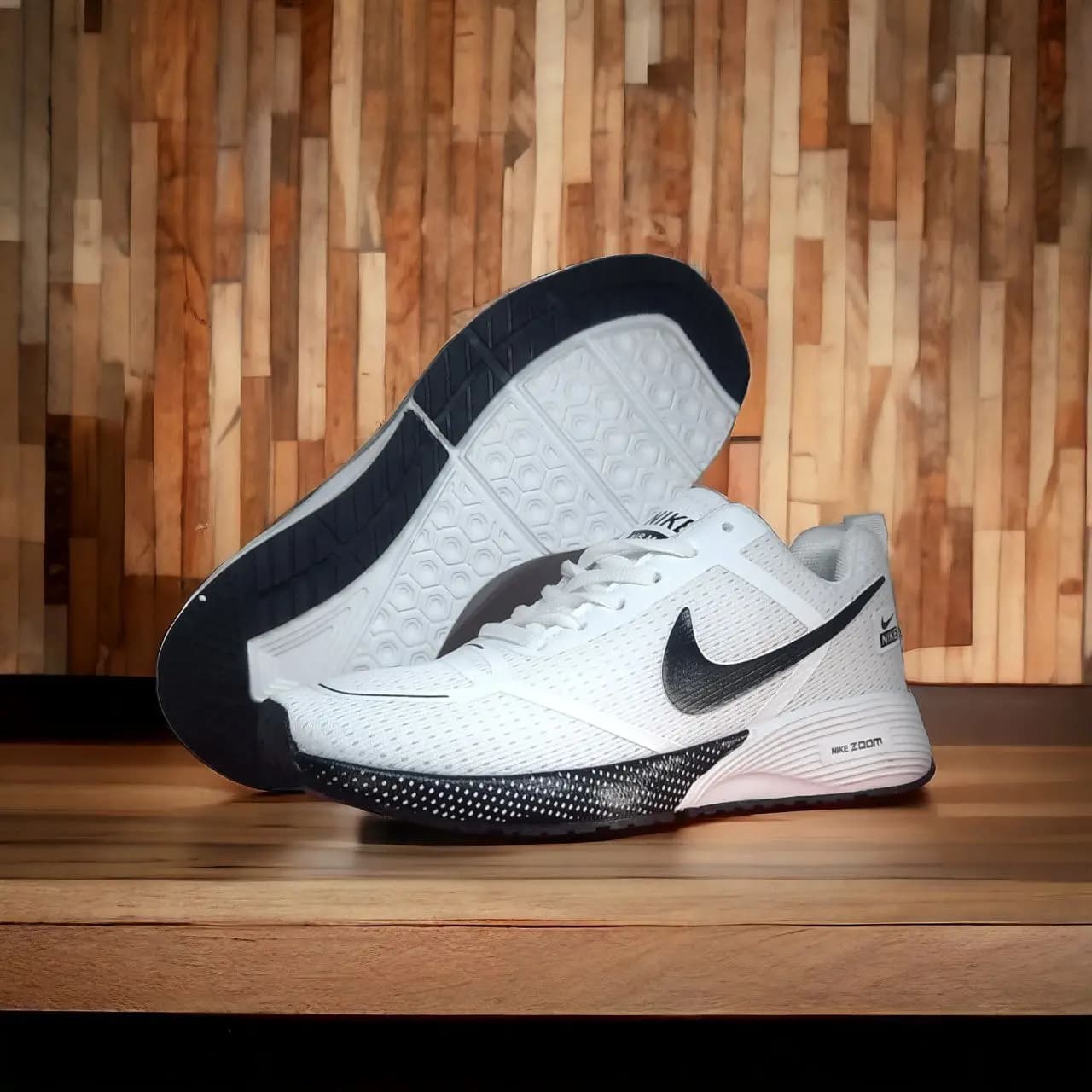 Nike Zoom || Color - White & Black logo || Imported