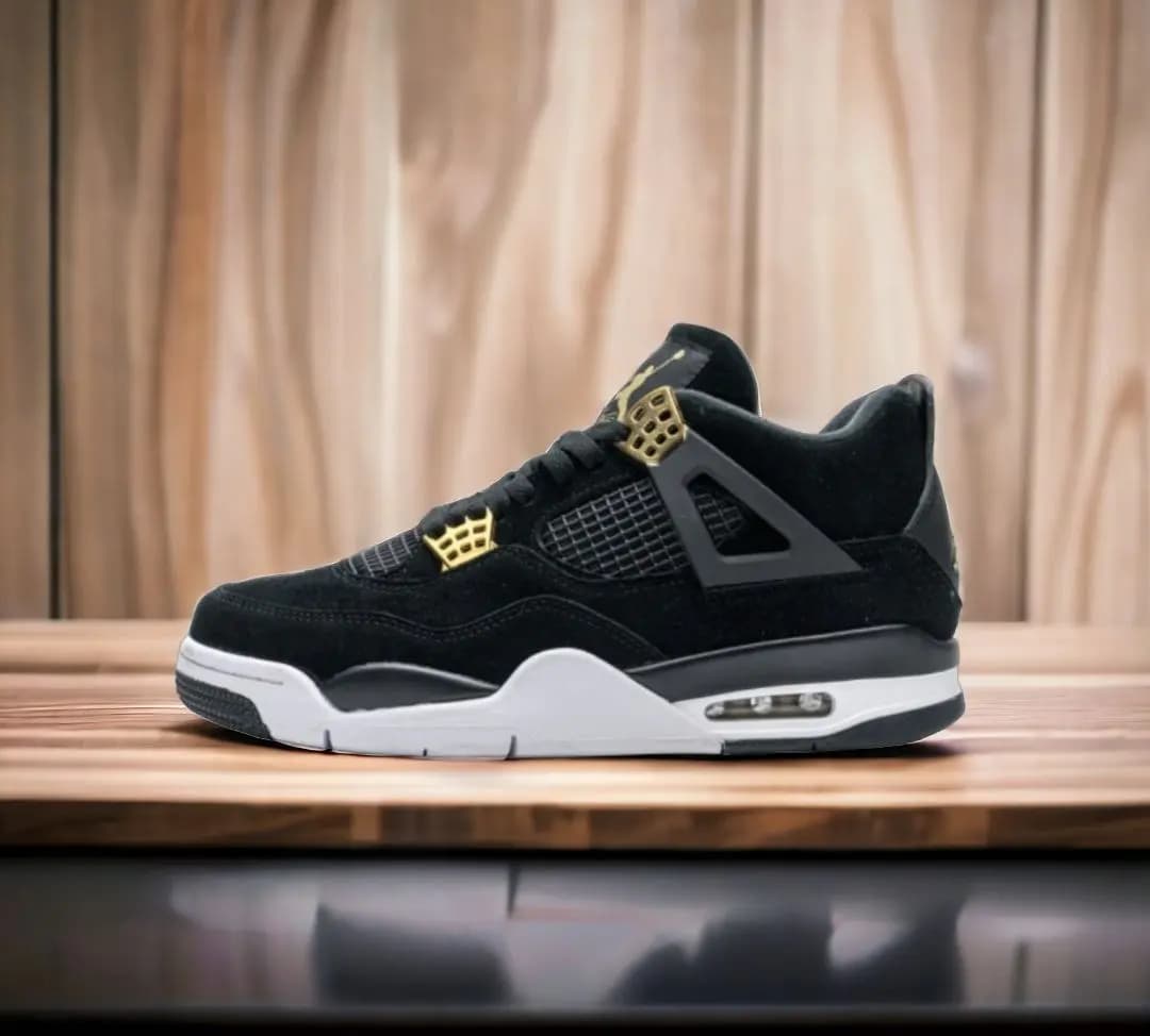 Air Jordan 4 || Color – Black & Golden || High Neck || Grade – 1:1