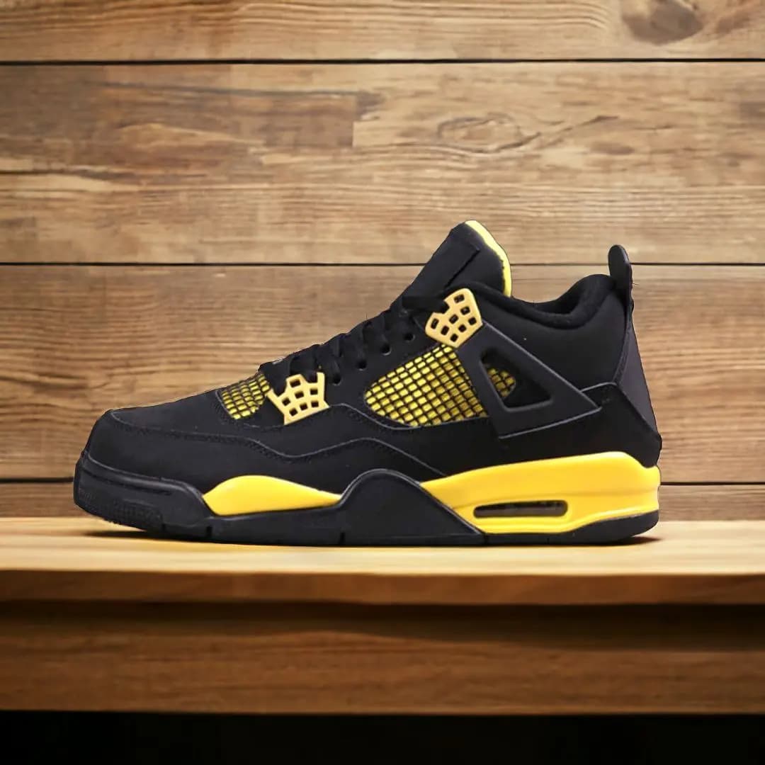 Air Jordan 4 || Color – Black & Yellow || High Neck || Grade – OEM Superior