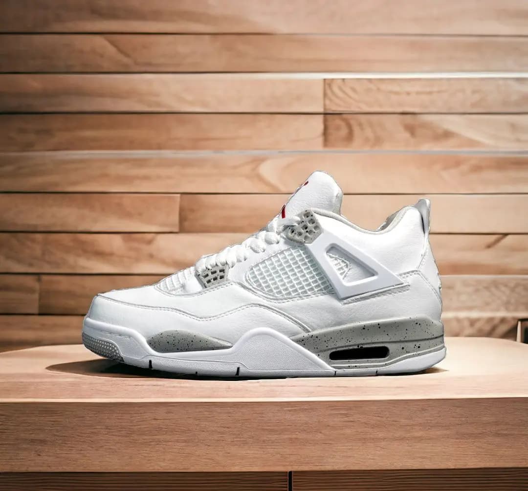 Air Jordan 4 || Color – White & Ash || High Neck || Grade – OEM Superior