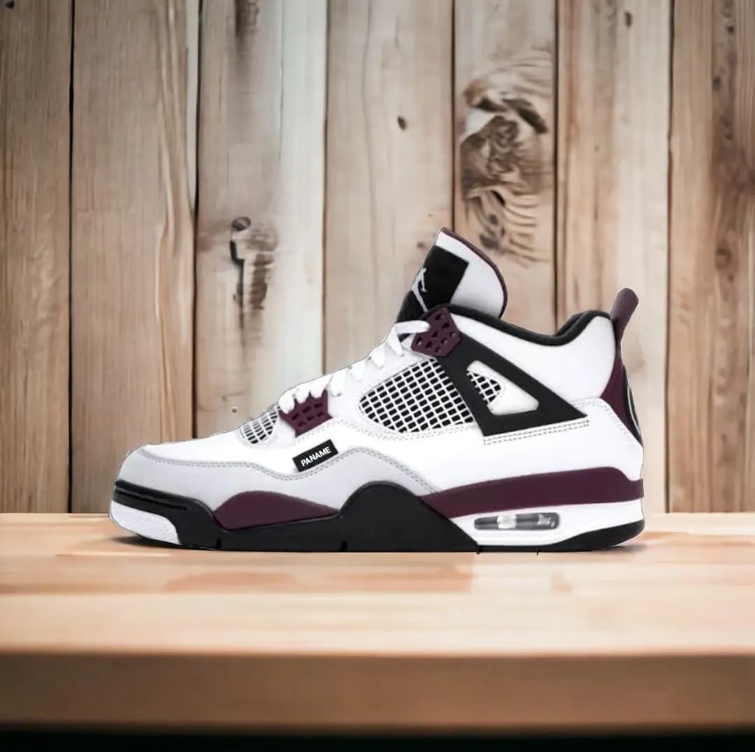 Air Jordan 4 || Color – White & Maroon || High Neck || Grade – OEM Superior