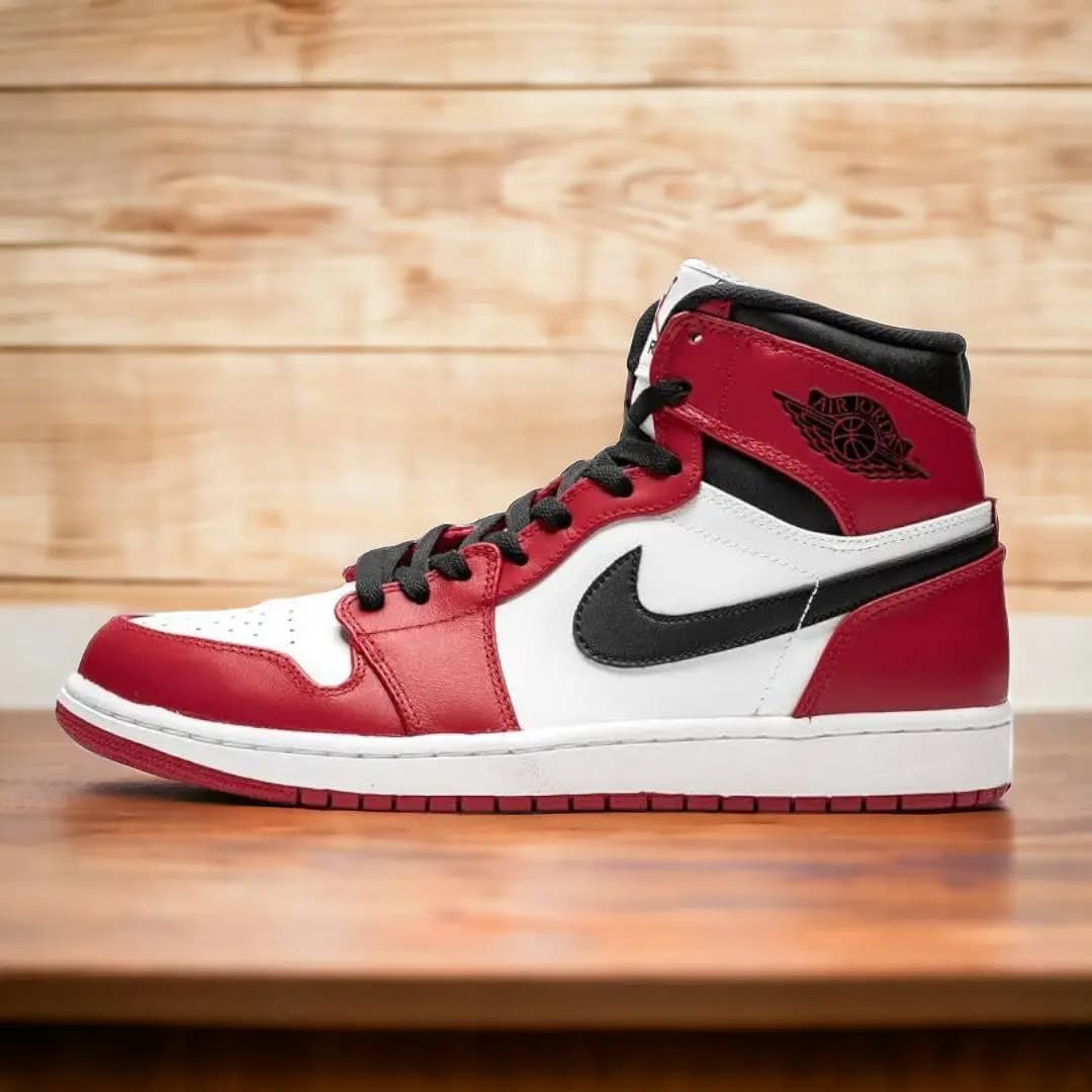 Air Jordan 1 Colour – Red , White & Black High Neck || Grade – OEM
