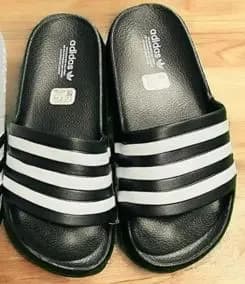 Model 1 Adidas Slides || Color - Black & White || Imported