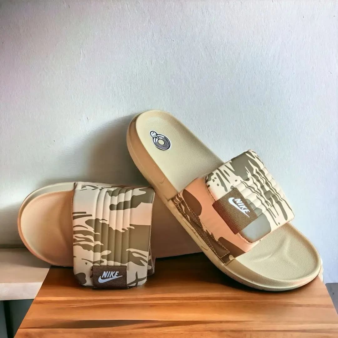 Model 2 Nike Slides || Color -Cream Ash with Strap || Imported