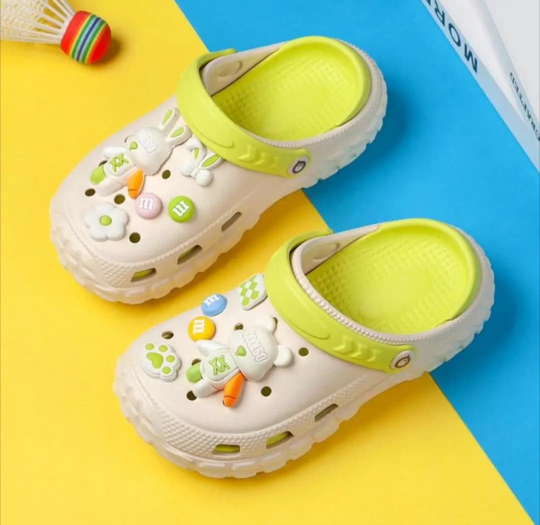 Women Crocs || Color - Pink & Yellow || Imported