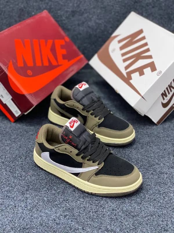 Nike Air Jordan 1 || Color – Black & Olive|| Low Neck || Grade – OEM Superior