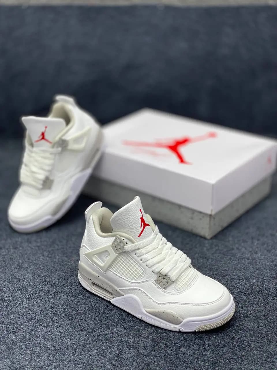 Air Jordan 4 || Color White|| Low Neck || OEM Superior Sneakers