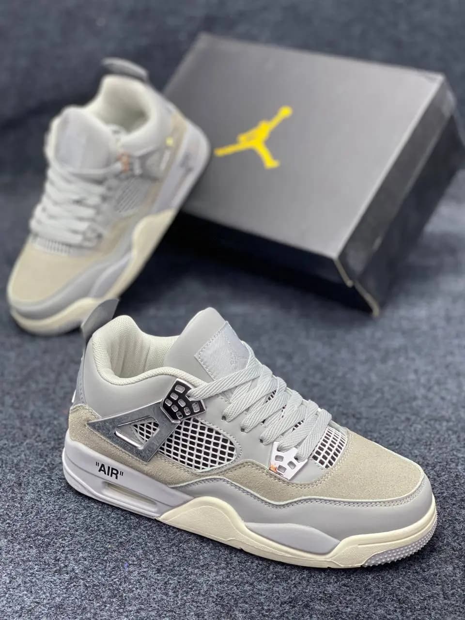 Air Jordan 4 | Grey & Beige | Low Neck | Grade -1:1