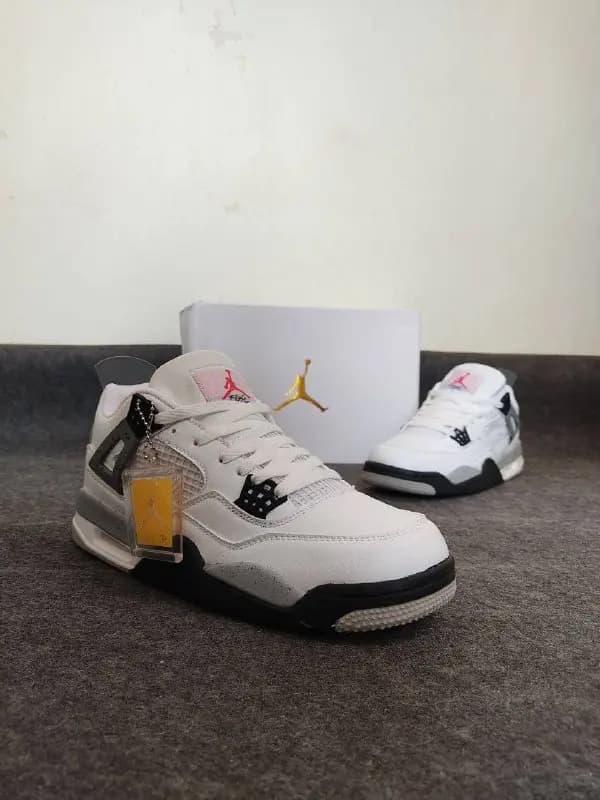 Air Jordan 4 || Color – White & Black || Grade OEM Superior