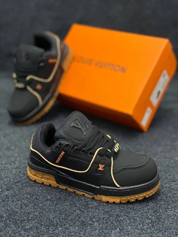 Louis Vuitton Sneaker | Black & Gum Sole | Grade - OEM Replica