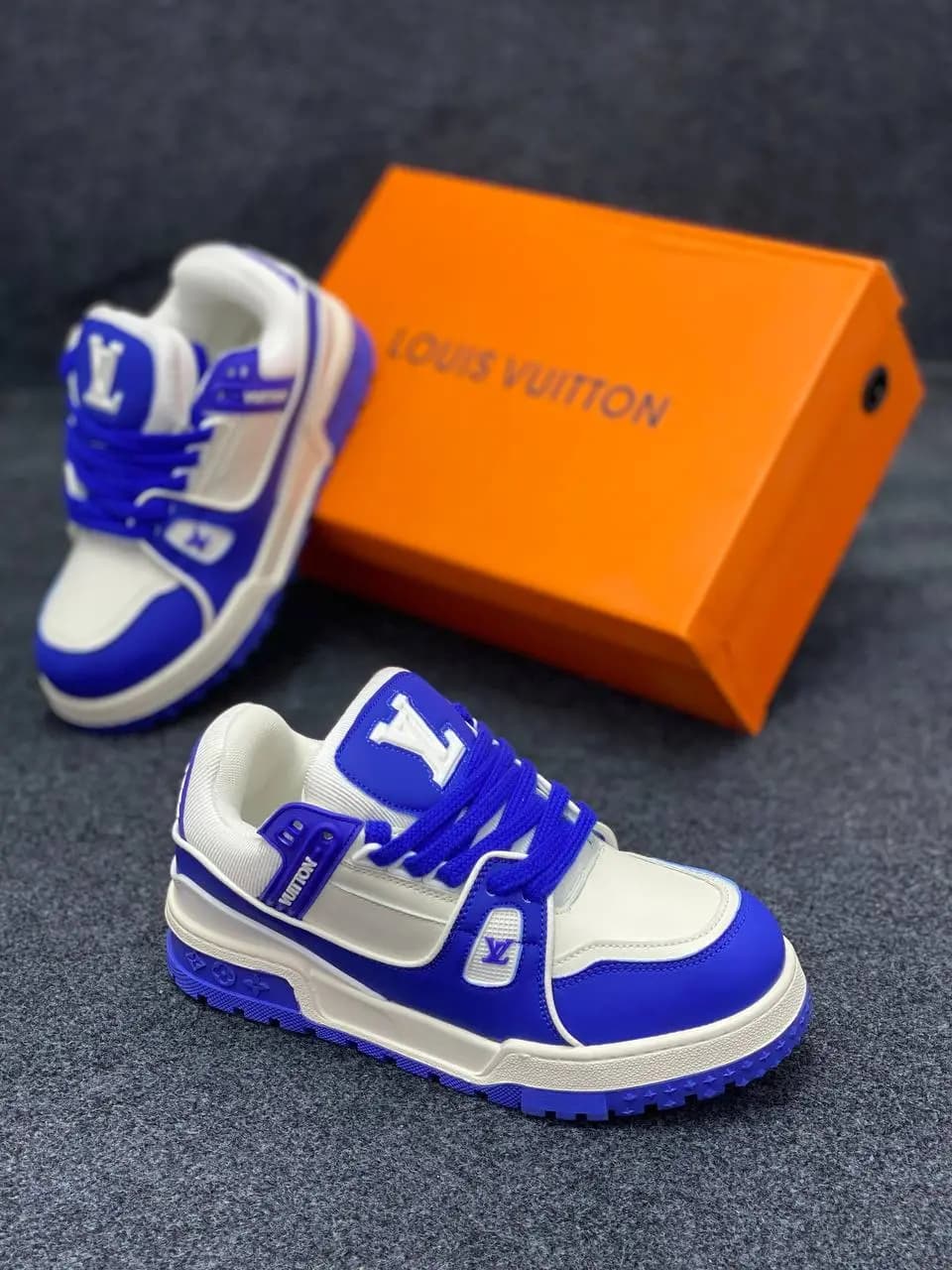 Louis Vuitton Sneaker | Blue & White | Grade - OEM Replica