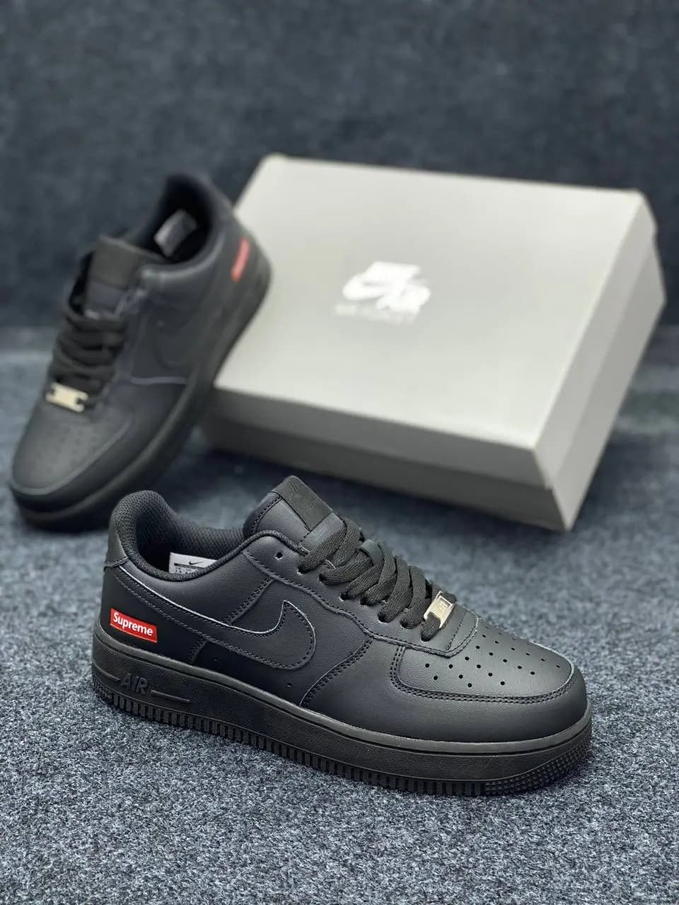 Nike Air Force 1 Low | Black & Red Sole | Low Neck | Grade - OEM Superior