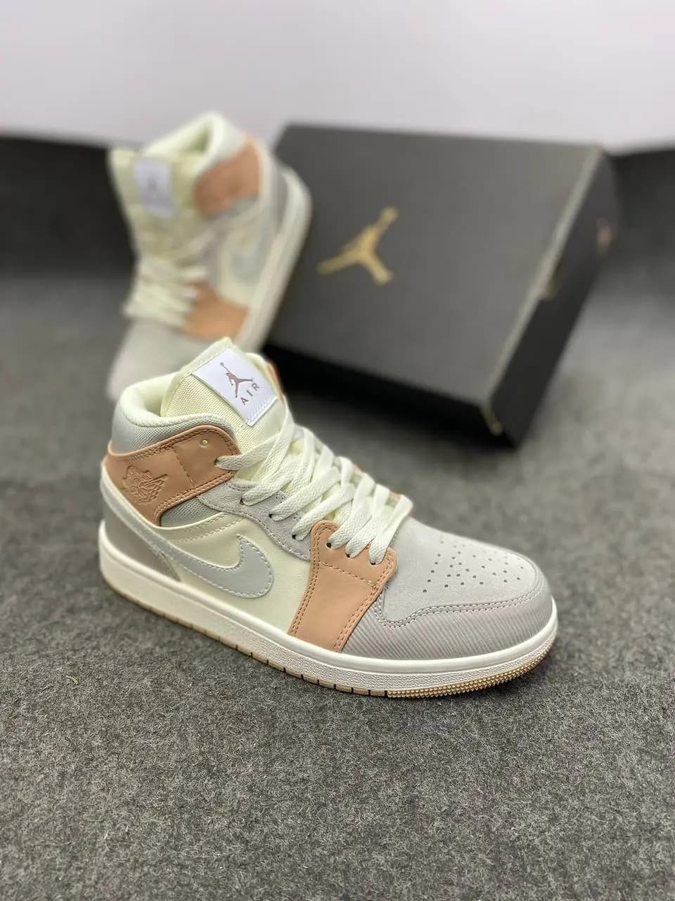 Air Jordan 1 | Pink, Cream & Grey | Grade A OEM Premium