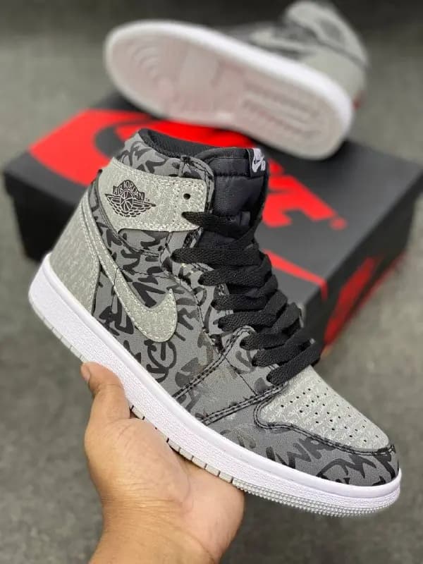 Air Jordan 1 | Grey, Black & White | OEM Premium Quality