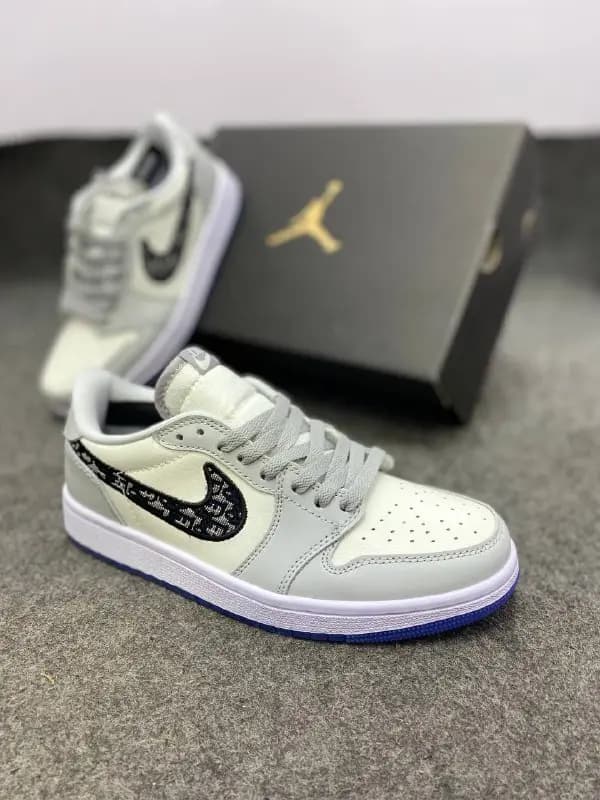 Air Jordan 1 | Low neck | White & Grey | Premium OEM Sneakers