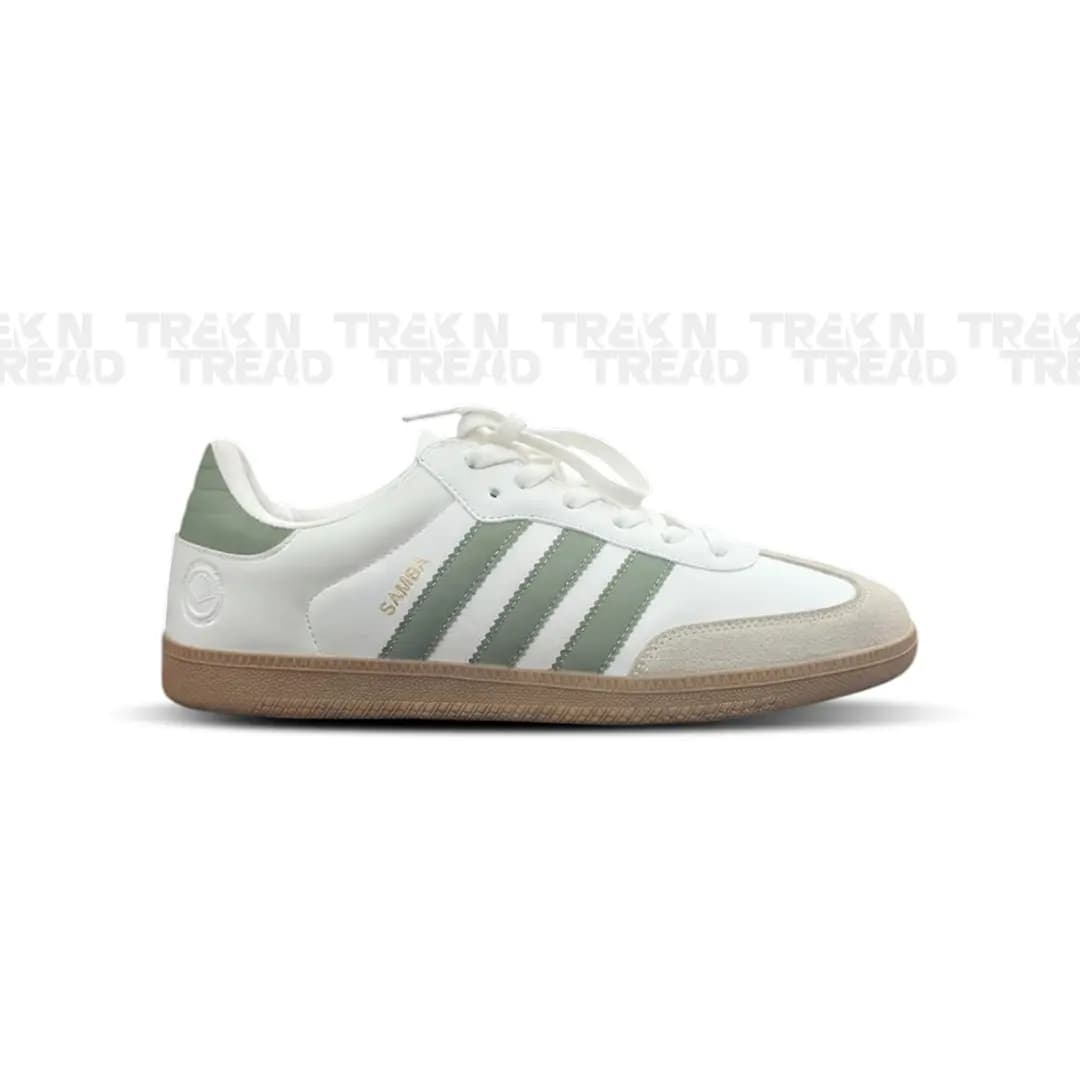 Adidas Samba || Color - White & Green || Low Neck || Grade - OEM