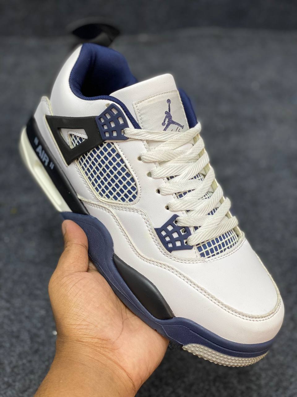 Air Jordan 4 ホワイト/ネイビー Jordan 4 Retro LS 'Columbia' - Air Jordan - 314254 107 - white
