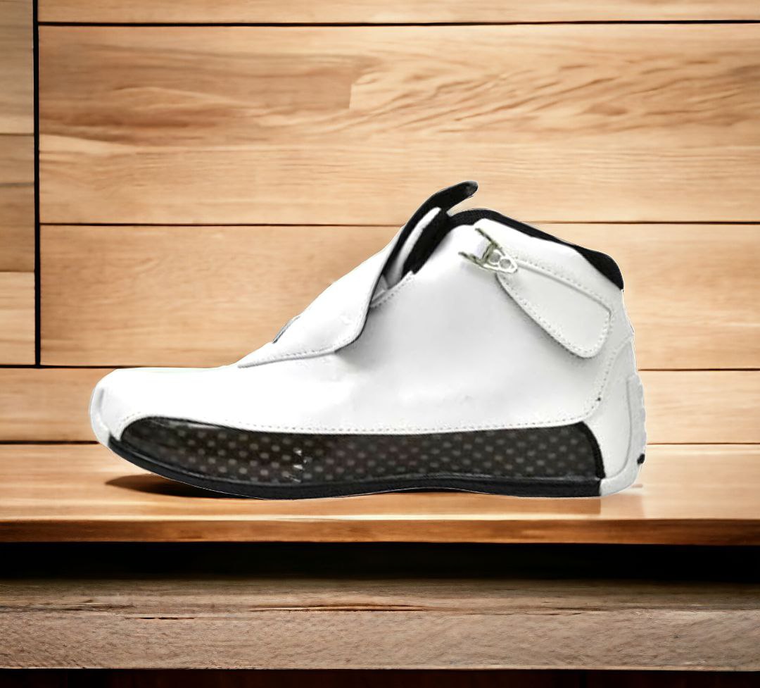 Nike Air Jordan 18 Retro OG White Black Sport Royal Trainer Basketball Or Casual Sneakers For Sale Online BD Gift Voucher Offer