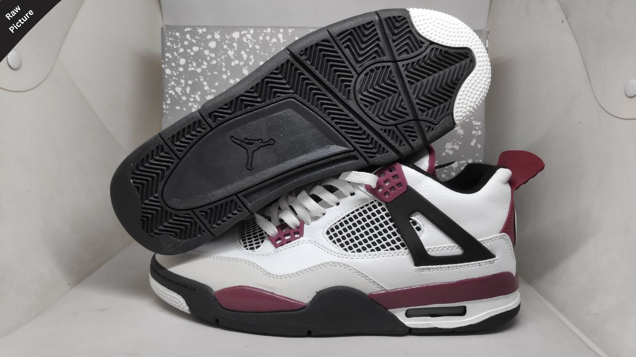 jordan 4 white and burgundy